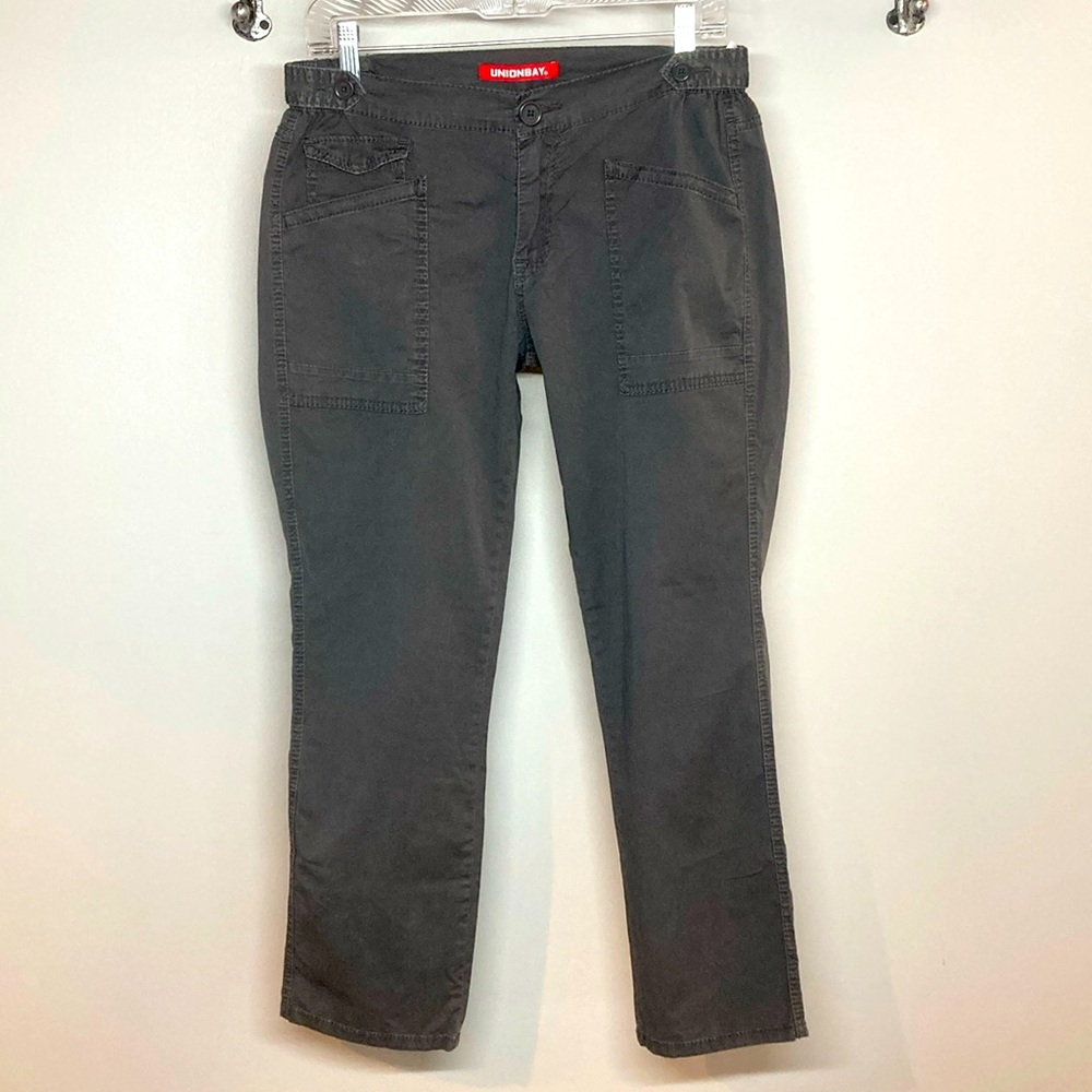 UNIONBAY Dark Grey Utility Cropped Pant